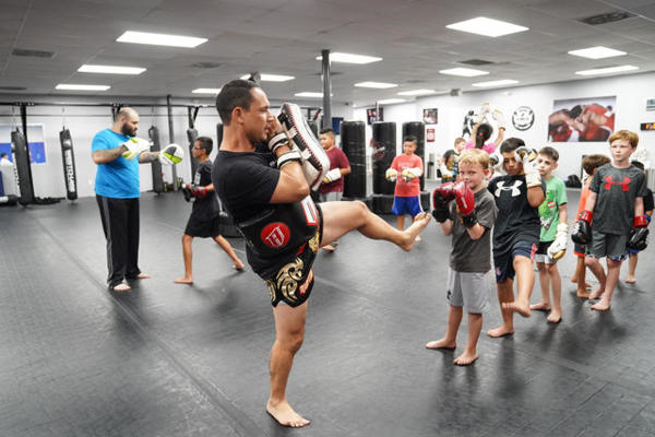 Kids kickboxing in Houston