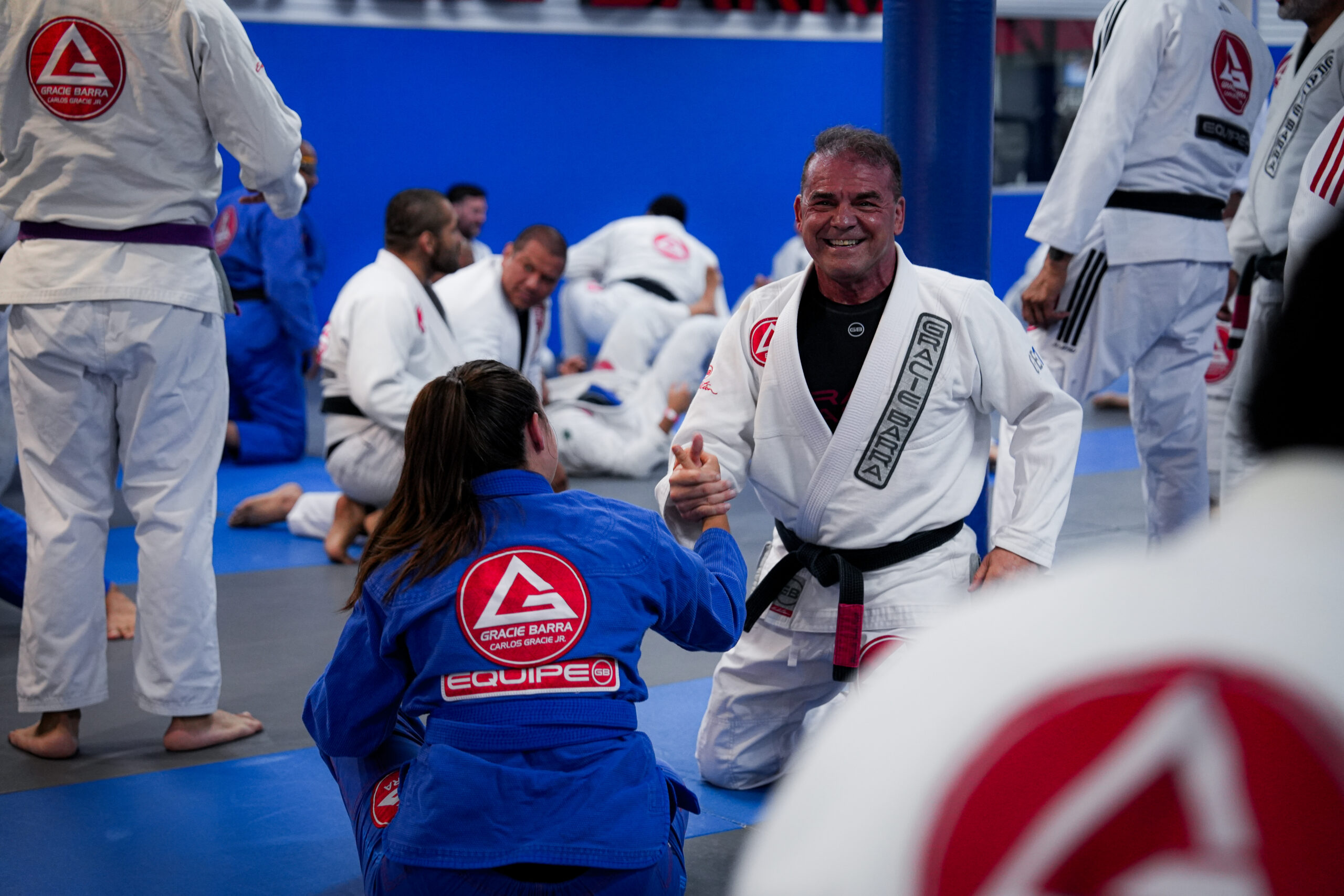 Adult Gi jiu-jitsu training at Gracie Barra Westchase